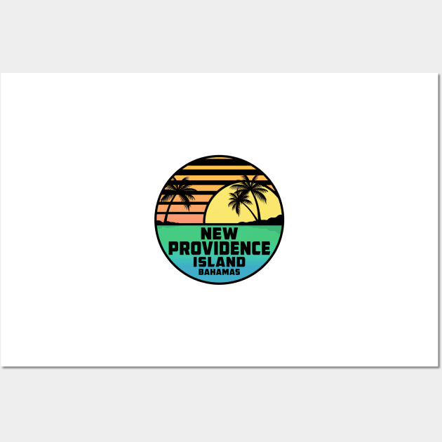 New Providence Island Bahamas Tropical Beach Surfing Scuba Surf  Vacation Wall Art by DD2019